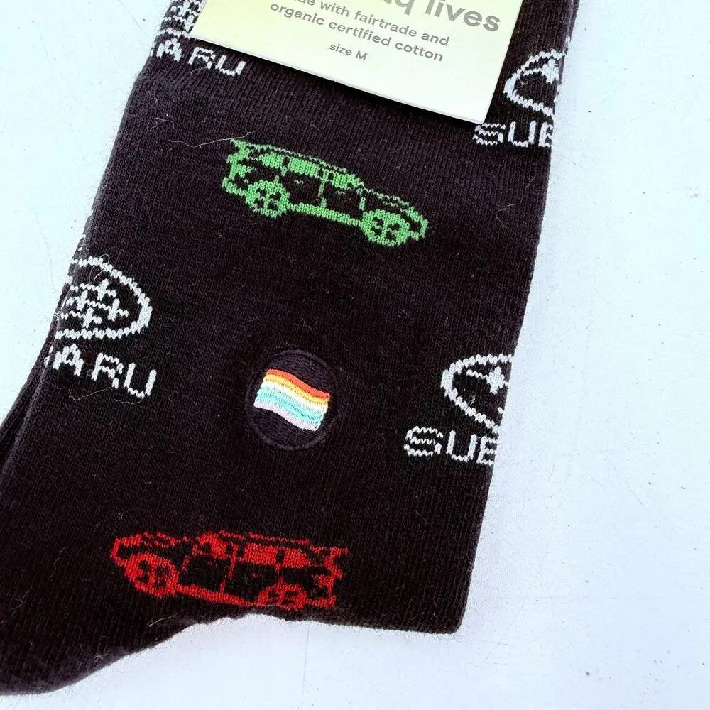 Subaru x Conscious Step Women's LGBTQ Pride Socks NEW
